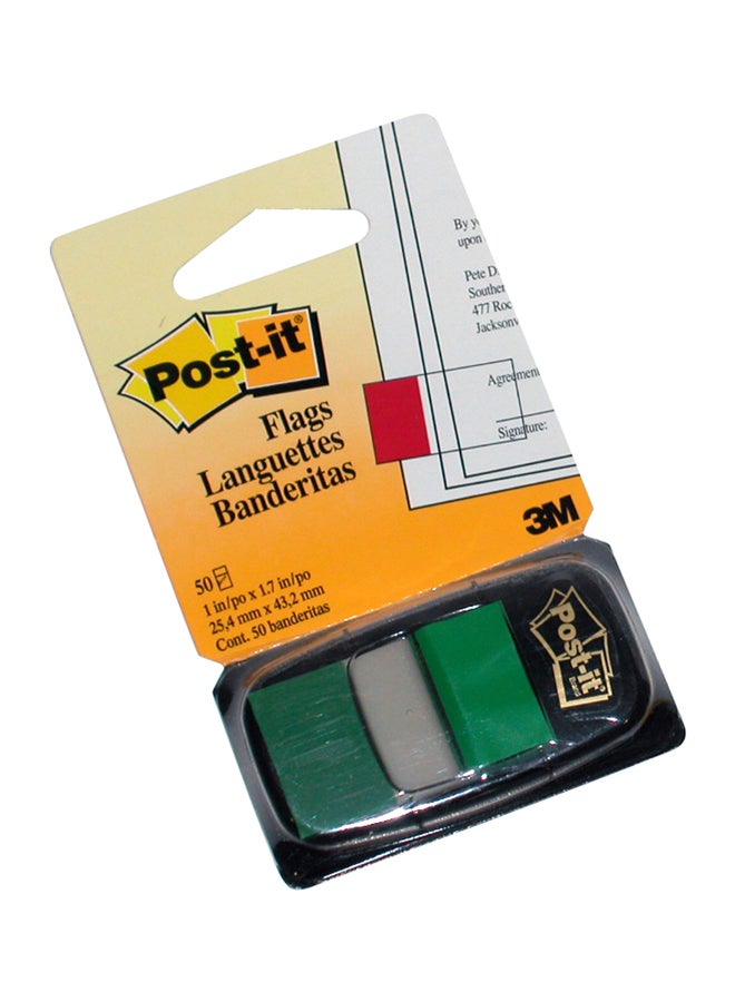 3M Flags Sticky Notes Green