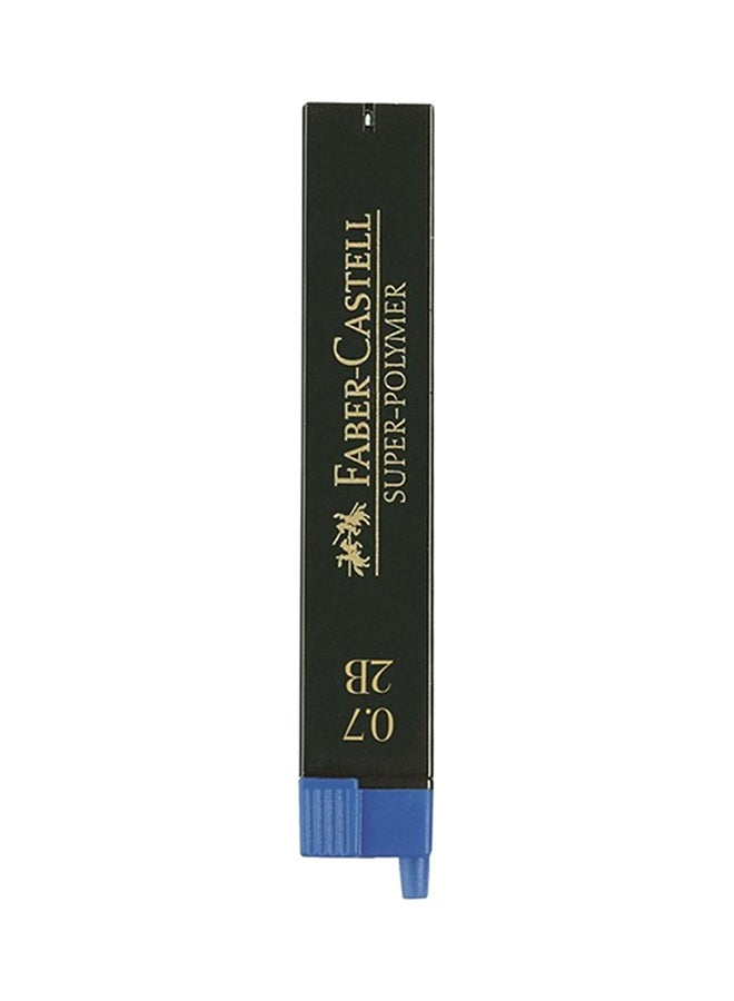 FABER-CASTELL - 12-Piece Super-Polymer Mechanical Pencil Lead Set Black - Image 1