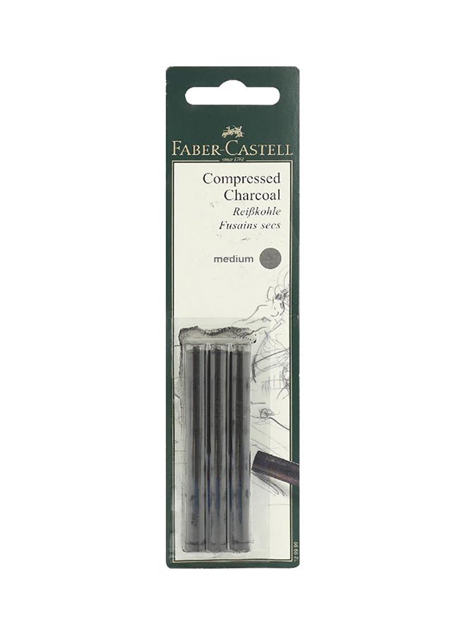 FABER-CASTELL - 3-Piece Natural Charcoal Set Black - Image 1
