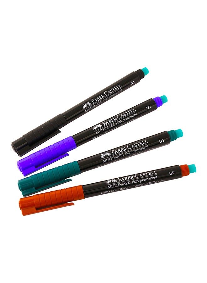 Faber-Castell-Marker Multimark Permanent S Wallet Of 4 Multicolour