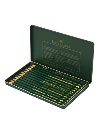 12-Piece 9000 Sketch Pencil Set With Case Green - v1547817919/N20399985A_1