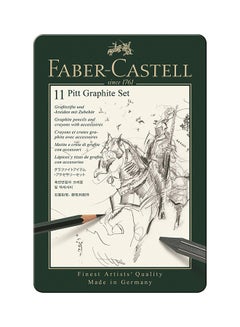 Faber-Castell-Set Pitt Graphite Tin Small /11  S  112972 Green