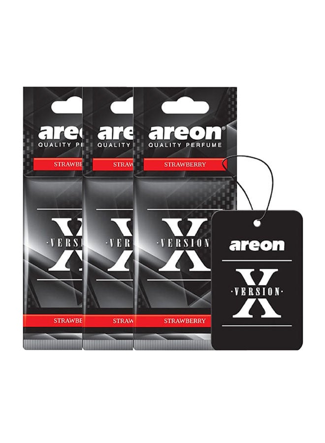 Areon 3-Piece X Version Strawberry Car Perfume 