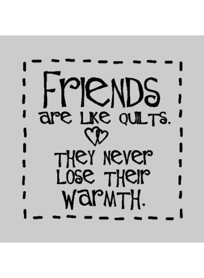 سبويل يور وول ملصق جداري بعبارة "Friends Are Like Quilts" أسود 80x80سم 