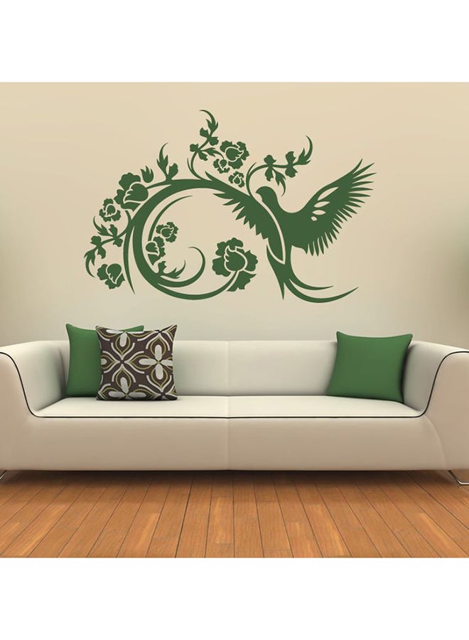 سبويل يور وول ملصق جداري مضاد للماء بتصميم زهور أخضر 90x60سم 