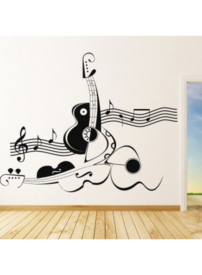 سبويل يور وول ملصق جداري يعبر عن الموسيقى بتصميم جيتار أسود 80x65سم 