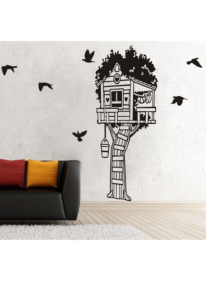 سبويل يور وول ملصق جداري بتصميم منزل الشجرة أسود 55x110سم 