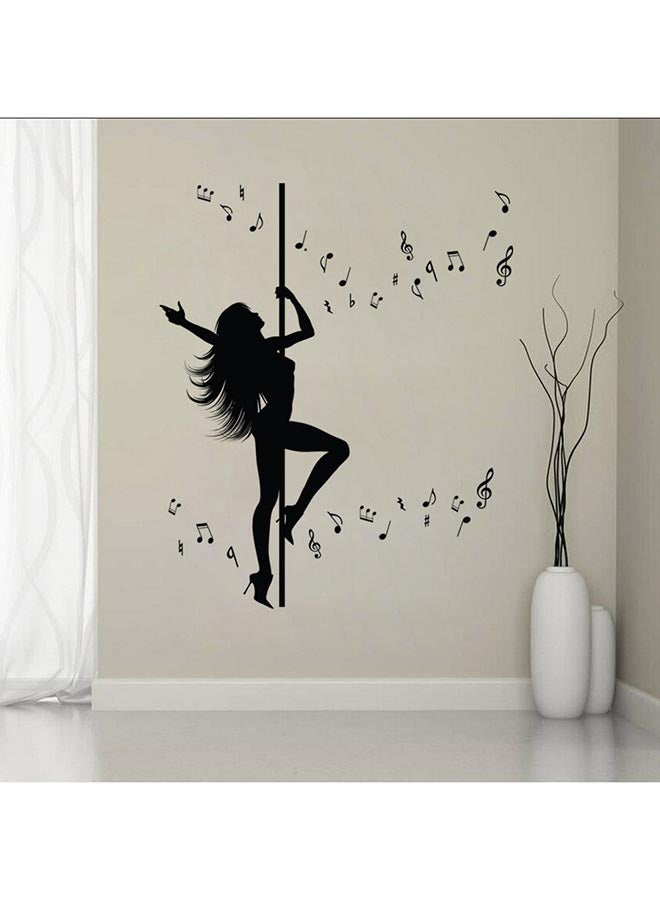 سبويل يور وول ملصق جداري بتصميم يعبر عن الرقص على العمود أسود 45x100سم 