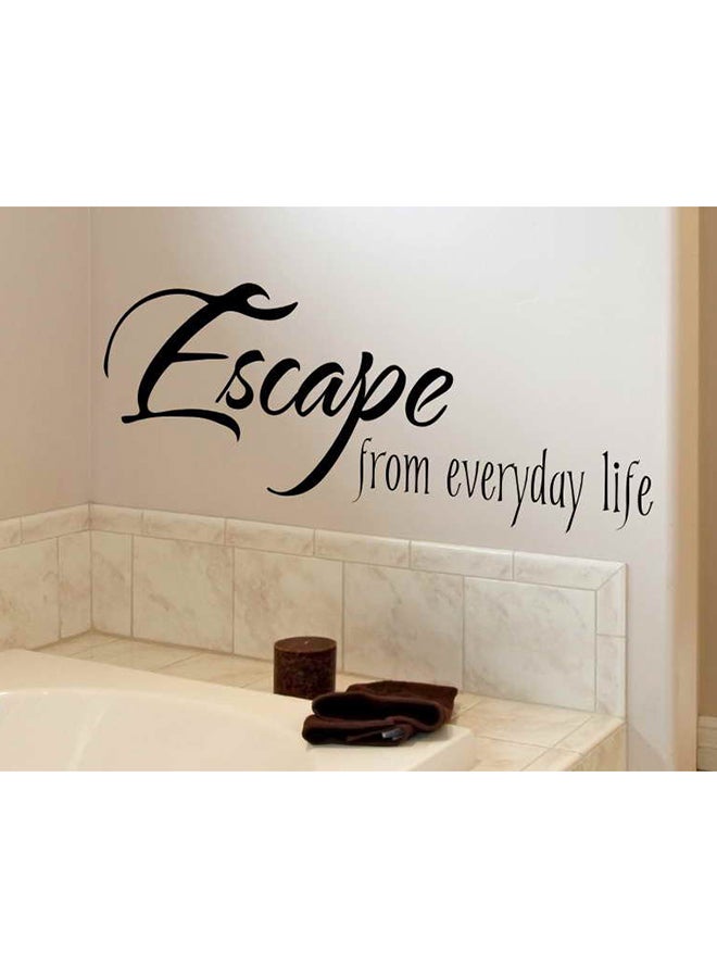 سبويل يور وول ملصق جداري مطبوع عليه عبارة "Escape From Everyday Life" أسود 60x25سم 