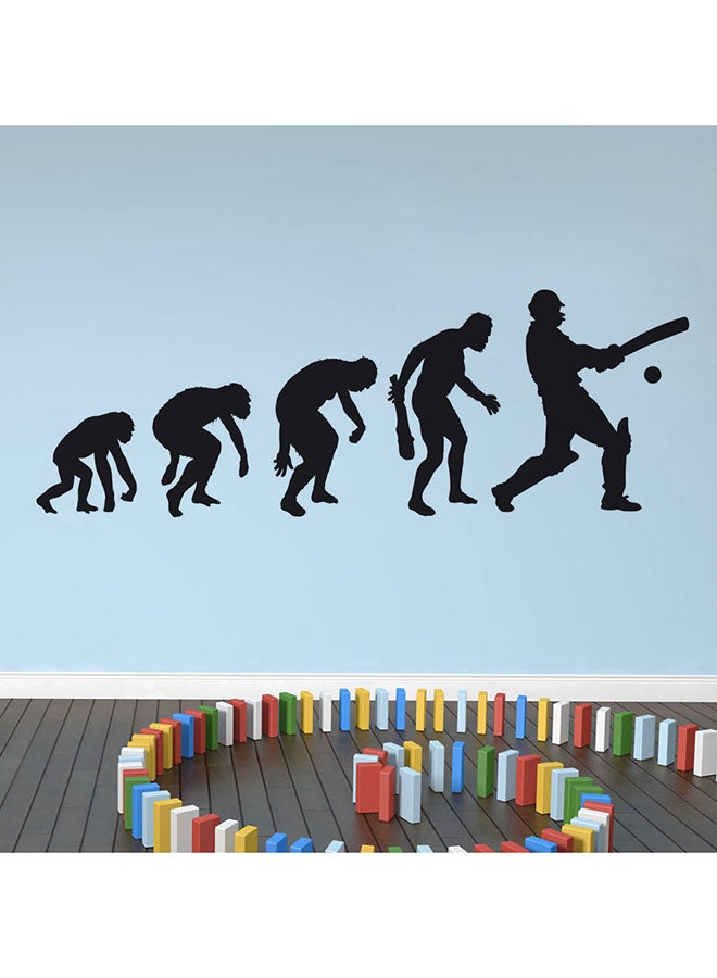 Spoil Your Wall Cricket Player Evolution Wall Sticker Black 110x40cm
