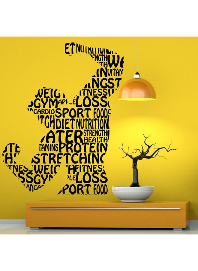 ملصق جداري باقتباسات عن الألعاب الرياضية أسود 60x80سم