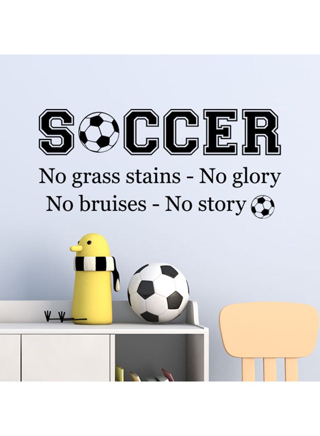 سبويل يور وول ملصق جداري بنمط مطبوع لمقولة وكلمة "Soccer" أسود 80x40سم 