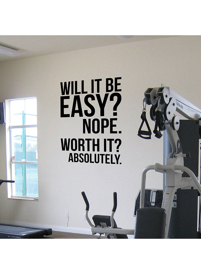 Spoil Your Wall Gym Quote Decorative Wall Sticker Black 50x70cm 