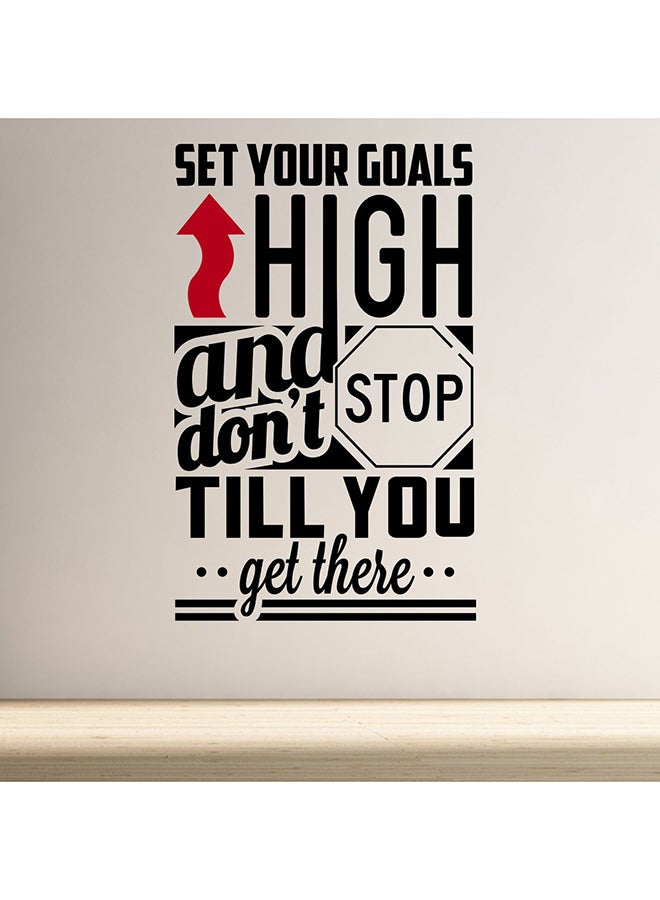Spoil Your Wall Set Your Goals High Positive Quote Wall Sticker 