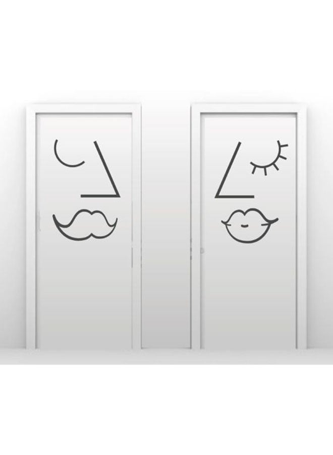 Spoil Your Wall 2-Piece Male And Female Bathroom Door Sticker 