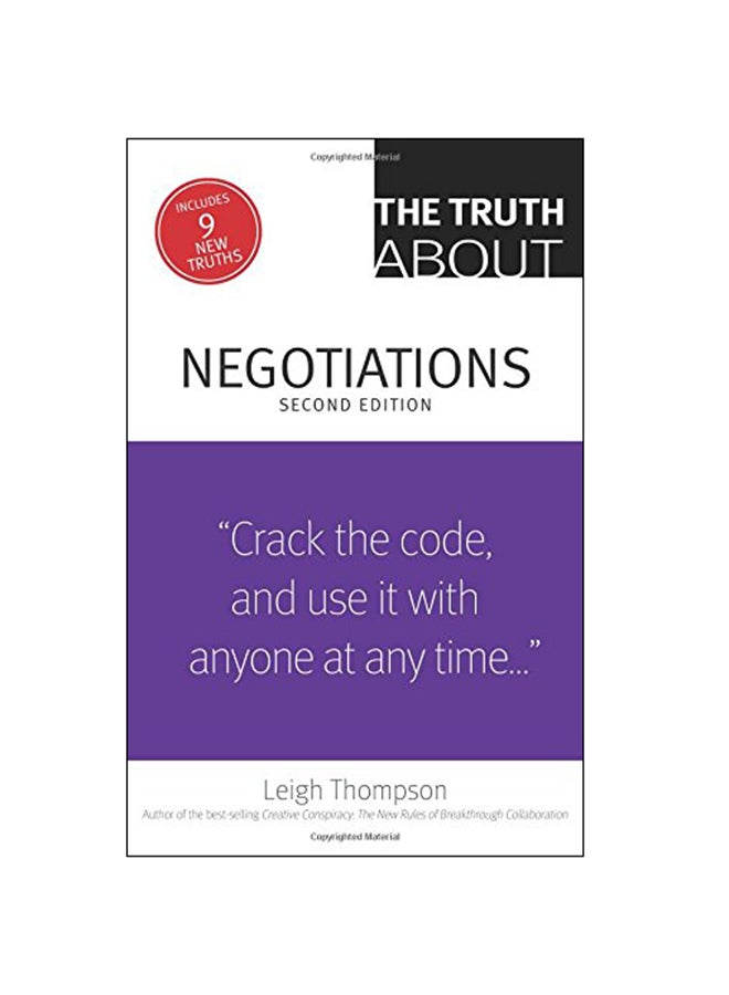 The Truth About Negotiations Paperback English by Leigh Thompson - 2013 