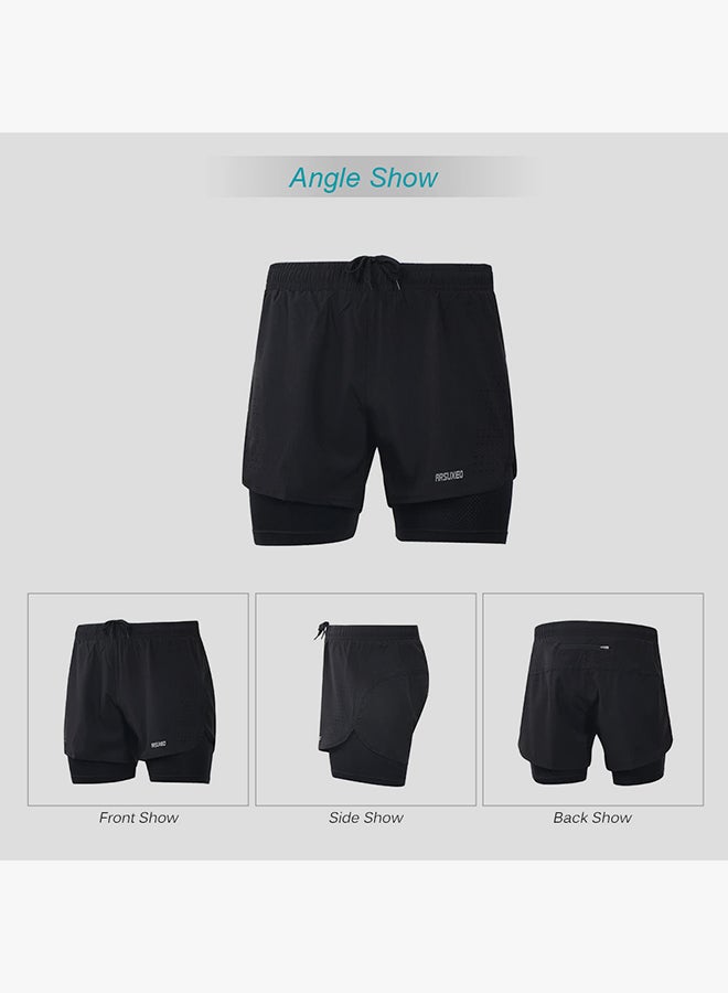 Arsuxeo Running Shorts Black - Image 3
