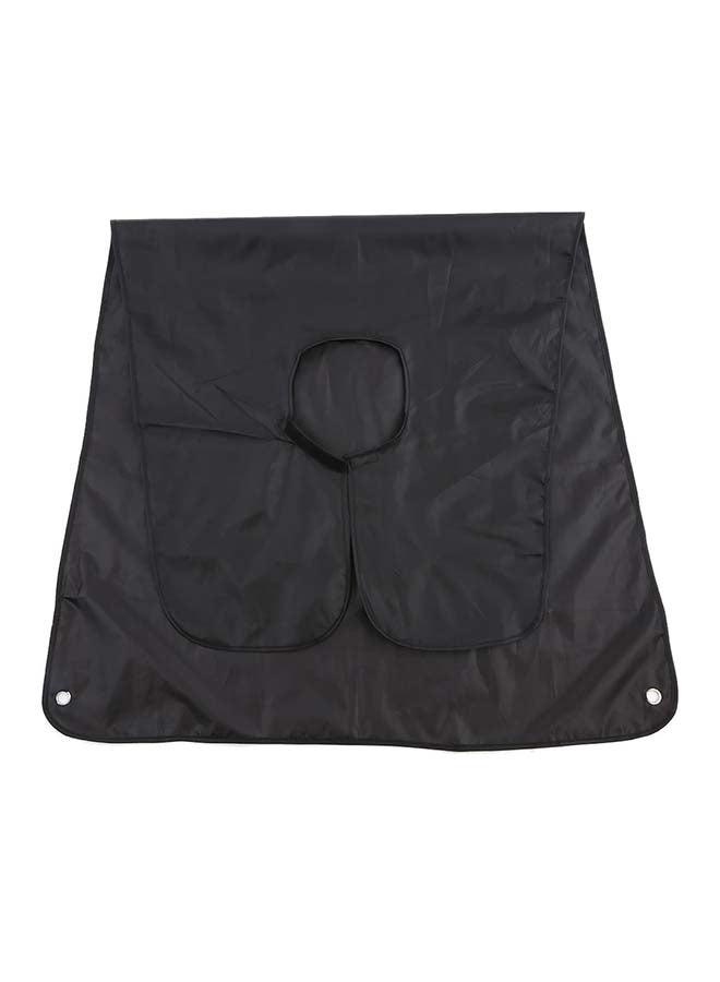 Beard Shaving Apron With Two Suction Cups Black 39grams - Image 2