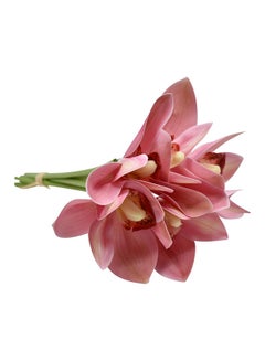 Yatai Artificial Cymbidium Orchid Flowers Pink 24x9centimeter  - Image 1