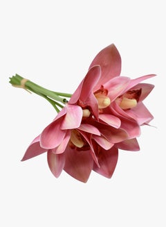 Yatai Artificial Cymbidium Orchid Flowers Pink 24x9centimeter  - Image 2