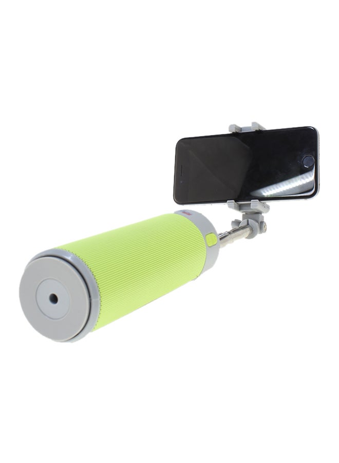 LIMITLESS Extendable Selfie Stick With Wireless Bluetooth Speaker And Power Bank Green/Grey  - Image 2