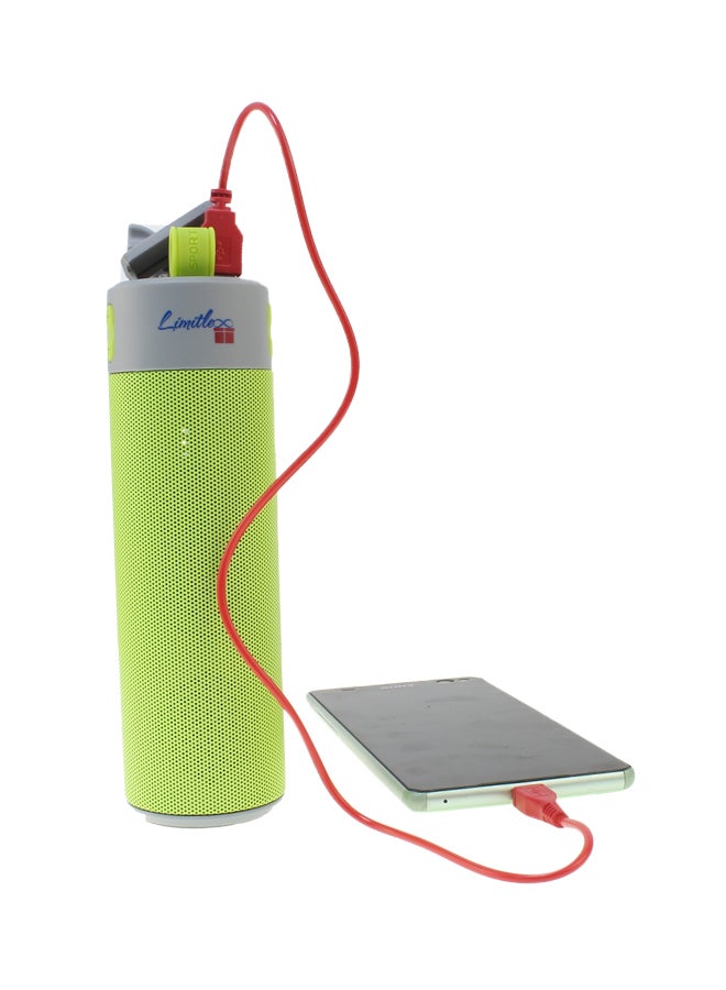 LIMITLESS Extendable Selfie Stick With Wireless Bluetooth Speaker And Power Bank Green/Grey  - Image 3