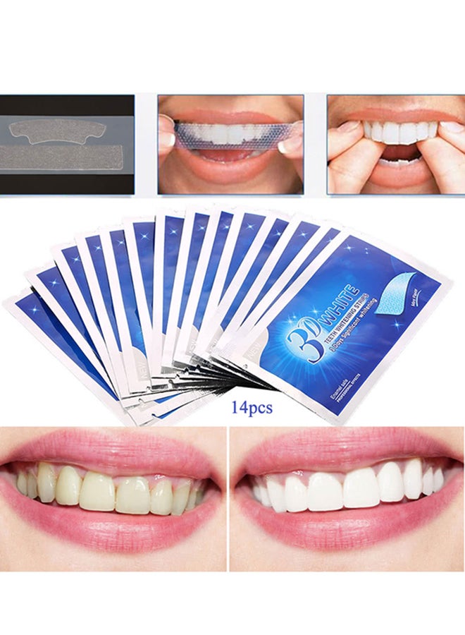 طقم شرائط تبييض الاسنان من 28 قطعة أبيض - Image 3