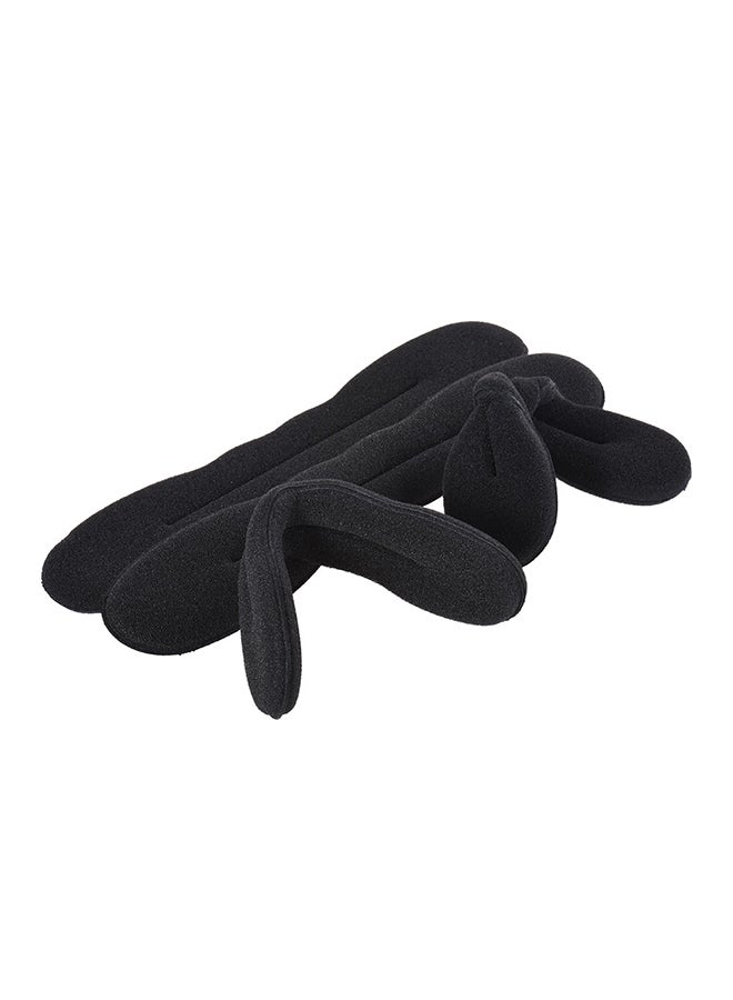 طقم بكرات إسفنجية لتصفيف الشعر من 4 قطع أسود - Image 3