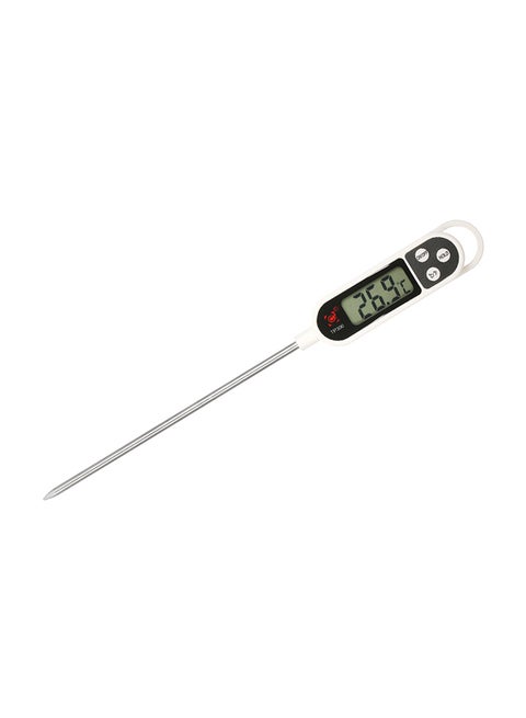 Mini Digital Thermometer Silver/White 24.5x1.5x2.5cm