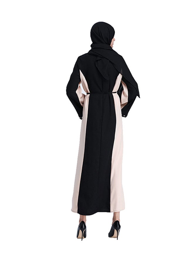 Long Sleeves Maxi Abaya Black/Beige - v1548058250/N20135855V_2