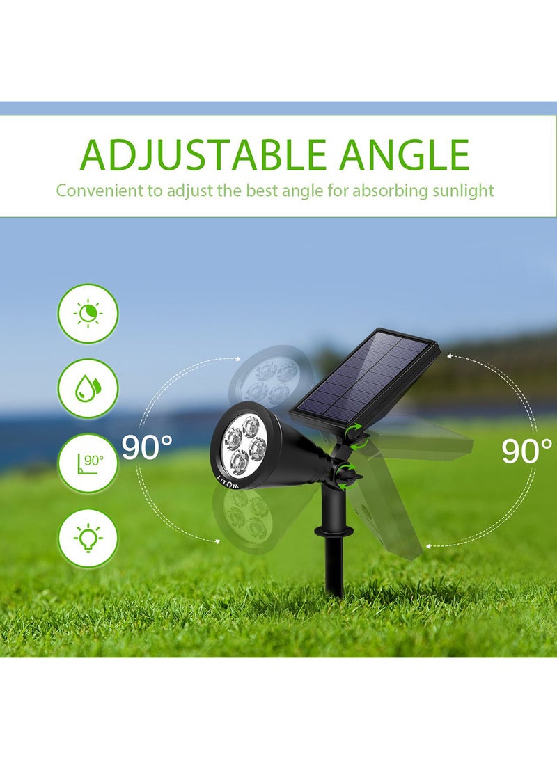4 LED Solar Power Landscape Lighting Black 3.7x8.3x3.7inch - Image 2