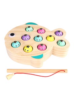 Generic Catch & Count Wooden Fishing Game Toys With Magnetic Rod  - Image 1