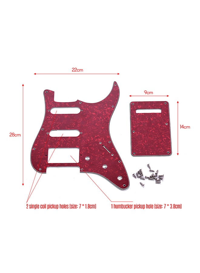 SSH Guitar Pickguard Set With Back Plate Screws PVC Pick Guard For American ST Electric Guitars