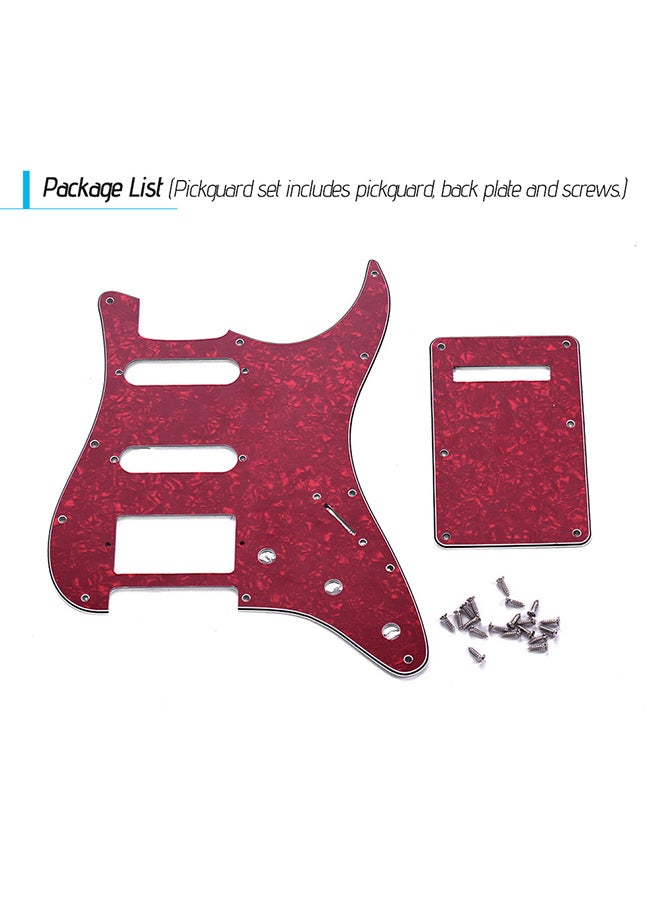 SSH Guitar Pickguard Set With Back Plate Screws PVC Pick Guard For American ST Electric Guitars