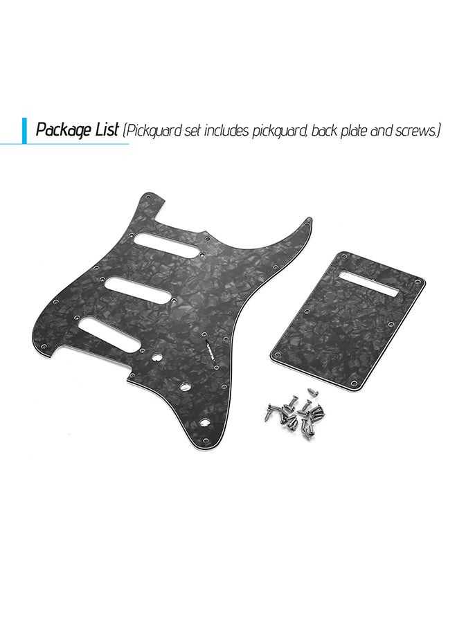 SSS Electric Guitar Pickguard Set With Back Plate Screws Pick Guard For American ST Style Guitars