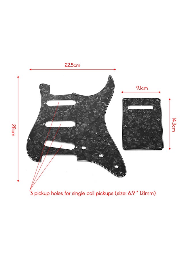 SSS Electric Guitar Pickguard Set With Back Plate Screws Pick Guard For American ST Style Guitars