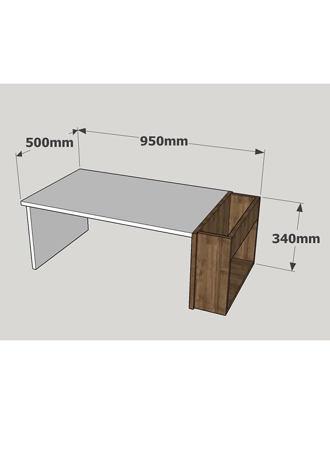 sahaba View Coffee Table Brown/White 25kg  - Image 2