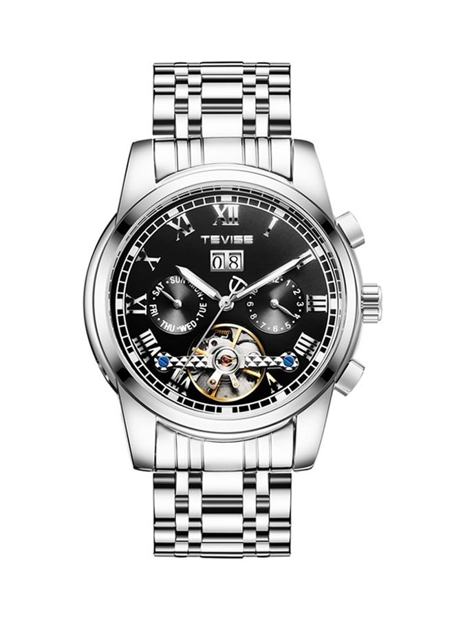 تيفيز ساعة يد كرونوغراف بسوار من الإستانلس ستيل طراز T9005 DF للرجال