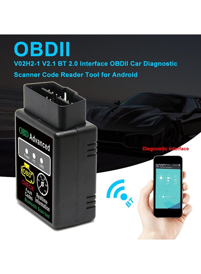 ماركة غير محددة أداة قراءة رموز ومسح لتشخيص أعطال السيارات OBDII لنظام أندرويد بواجهة بلوتوث 2.0 أسود  - Image 4