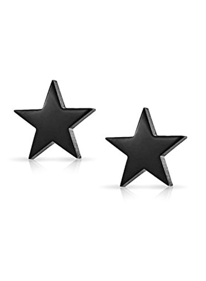BLING JEWELRY - Stainless Steel Star Stud Earrings - Image 1