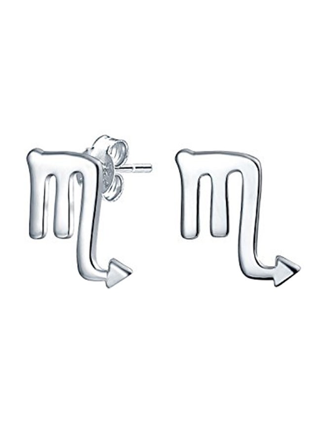 BLING JEWELRY - 925 Sterling Silver Scorpio Zodiac Sign Stud Earrings - Image 1