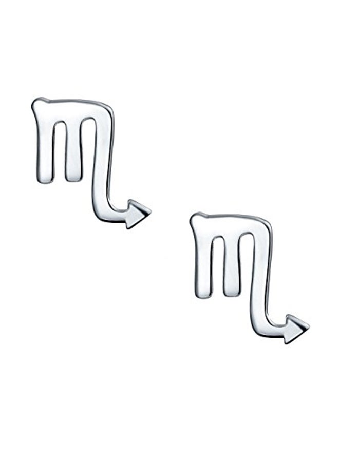 BLING JEWELRY - 925 Sterling Silver Scorpio Zodiac Sign Stud Earrings - Image 1