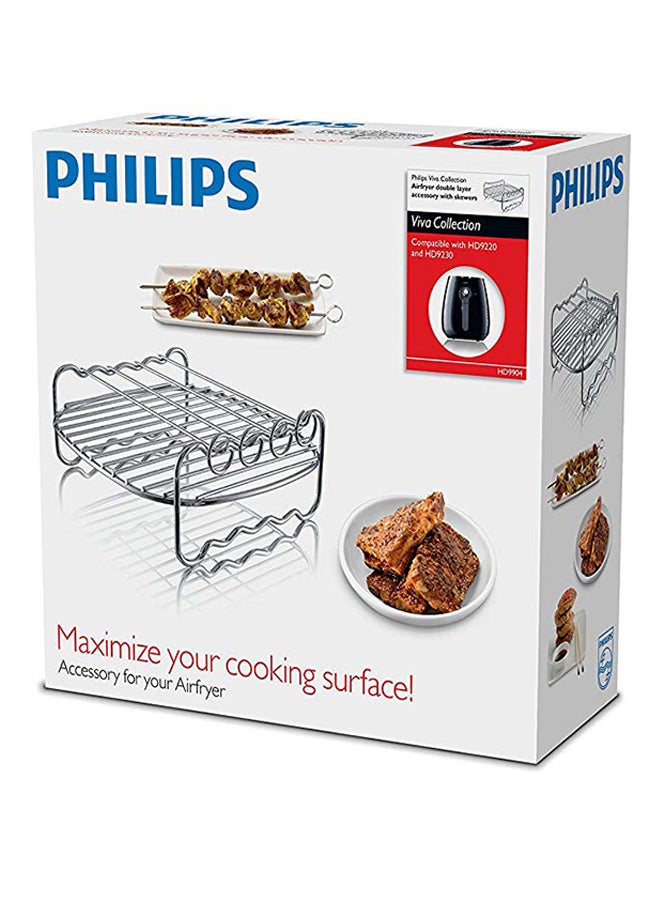 Philips Double Layer BBQ Rack Silver - Image 3