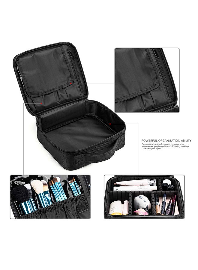 CoolBELL Cosmetic Organizer Case With Adjustable Dividers Black - Image 2