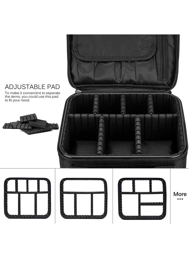 CoolBELL Cosmetic Organizer Case With Adjustable Dividers Black - Image 4