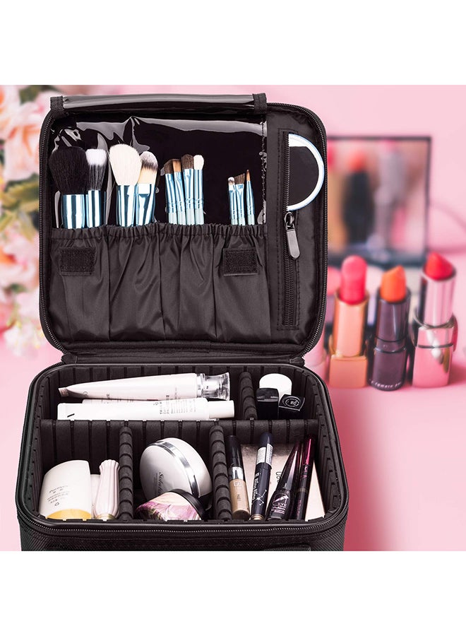 CoolBELL Cosmetic Organizer Case With Adjustable Dividers Black - Image 5
