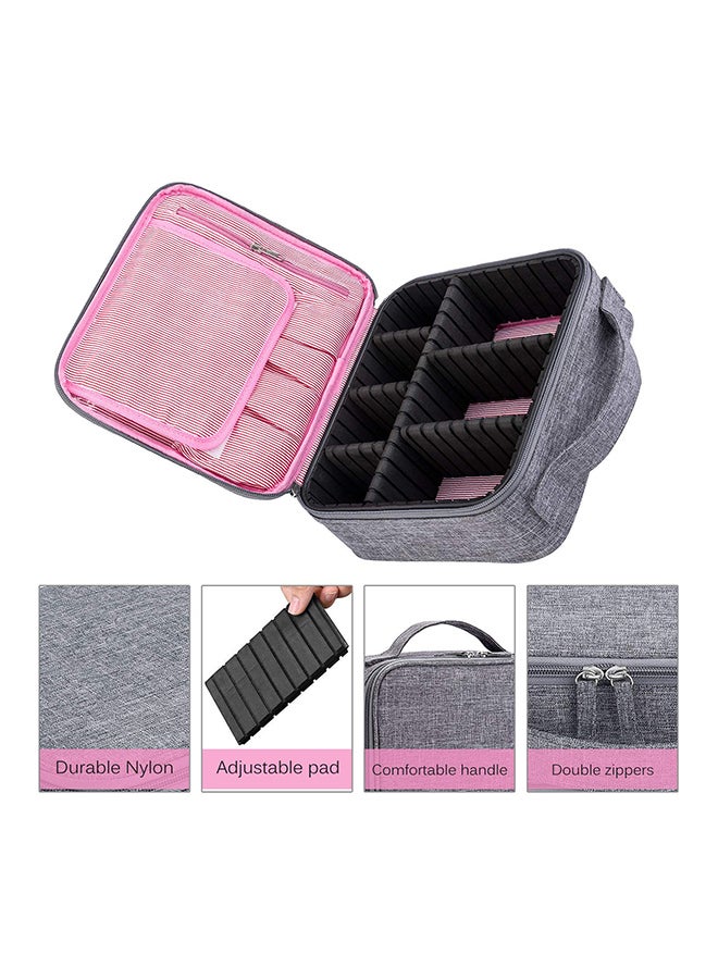 كول بيل حقيبة منظمة لمستحضرات التجميل ومزودة بفواصل مقسمة قابلة للتعديل رمادي - Image 5