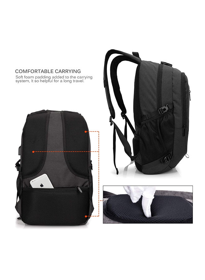CoolBELL - Multi-Compartment Laptop Bag With USB Port Black - Image 1