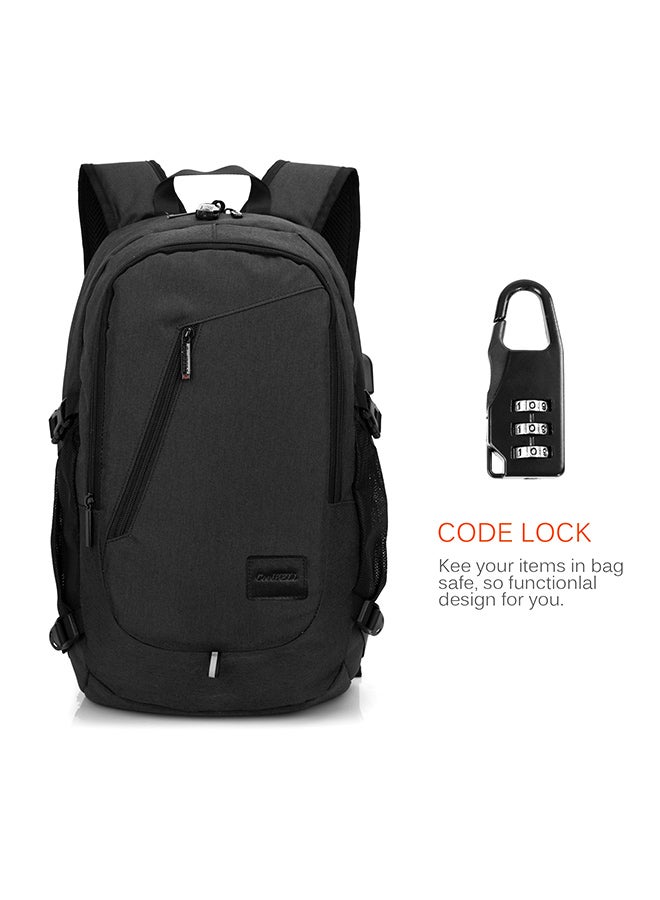 CoolBELL - Multi-Compartment Laptop Bag With USB Port Black - Image 1