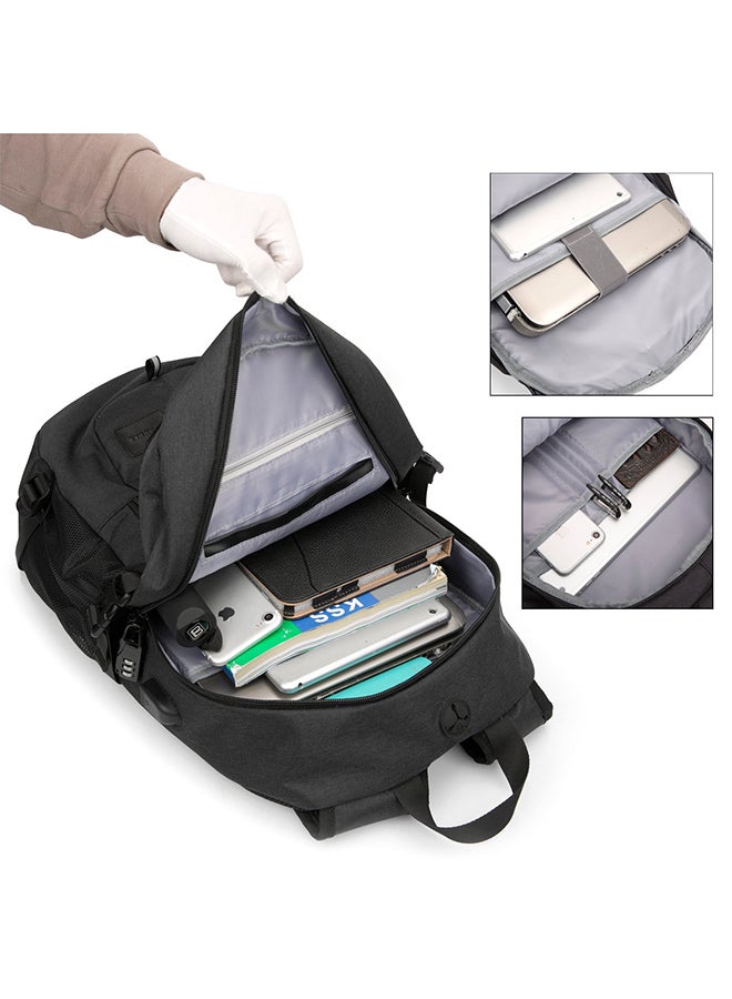 CoolBELL - Multi-Compartment Laptop Bag With USB Port Black - Image 1